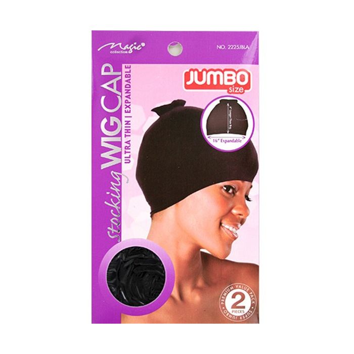 Magic Collection Stocking Wig Cap Super Jumbo Size Expandable 16" Ultra Thin**